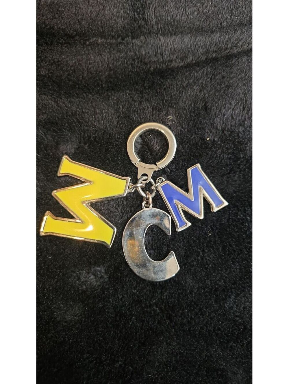 L50. MCM Charm Silver Hardware (Blue &Yellow)